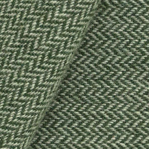 4318 - Forest Green & Natural Narrow Herringbone