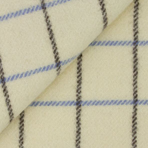 5022 - White Windowpane with Black & Blue Stripes