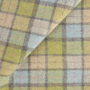 522 - Tan/ Light Blue/ Light Green/ Grey Plaid