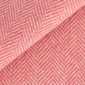 823 - Flamingo Pink & White Herringbone