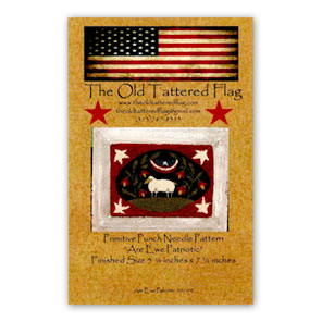 Are Ewe Patriotic Punch Needle Pattern