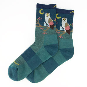 Womens Teal Hiker Lightweight Crew Sock